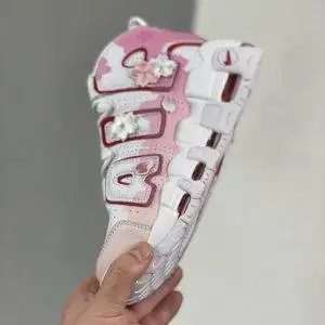 نایک ایر مور آپتمپو Nike Air More Uptempo White Pink Flower