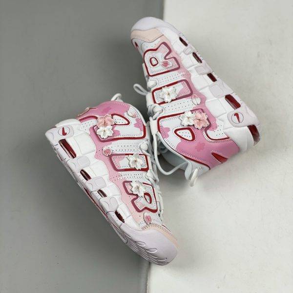 نایک ایر مور آپتمپو Nike Air More Uptempo White Pink Flower