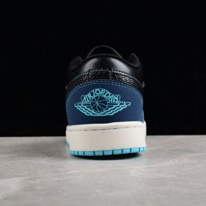 جردن وان لو بلک دارک Jordan 1 Low Black Dark Obsidian Snakeskin