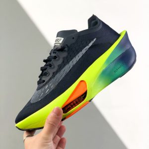 نایک زوم ویپرفلای Nike Zoom Vaporfly 4% سرمه ای سبز فسفری