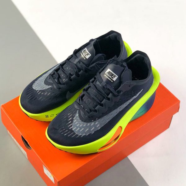 نایک زوم ویپرفلای Nike Zoom Vaporfly 4% سرمه ای سبز فسفری