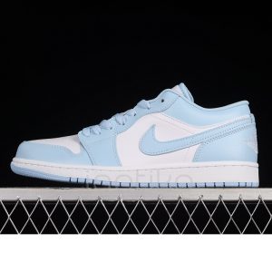 جردن وان لو Jordan 1 Low White Ice Blue