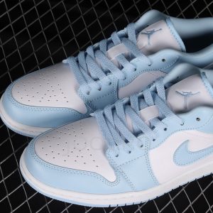 جردن وان لو Jordan 1 Low White Ice Blue